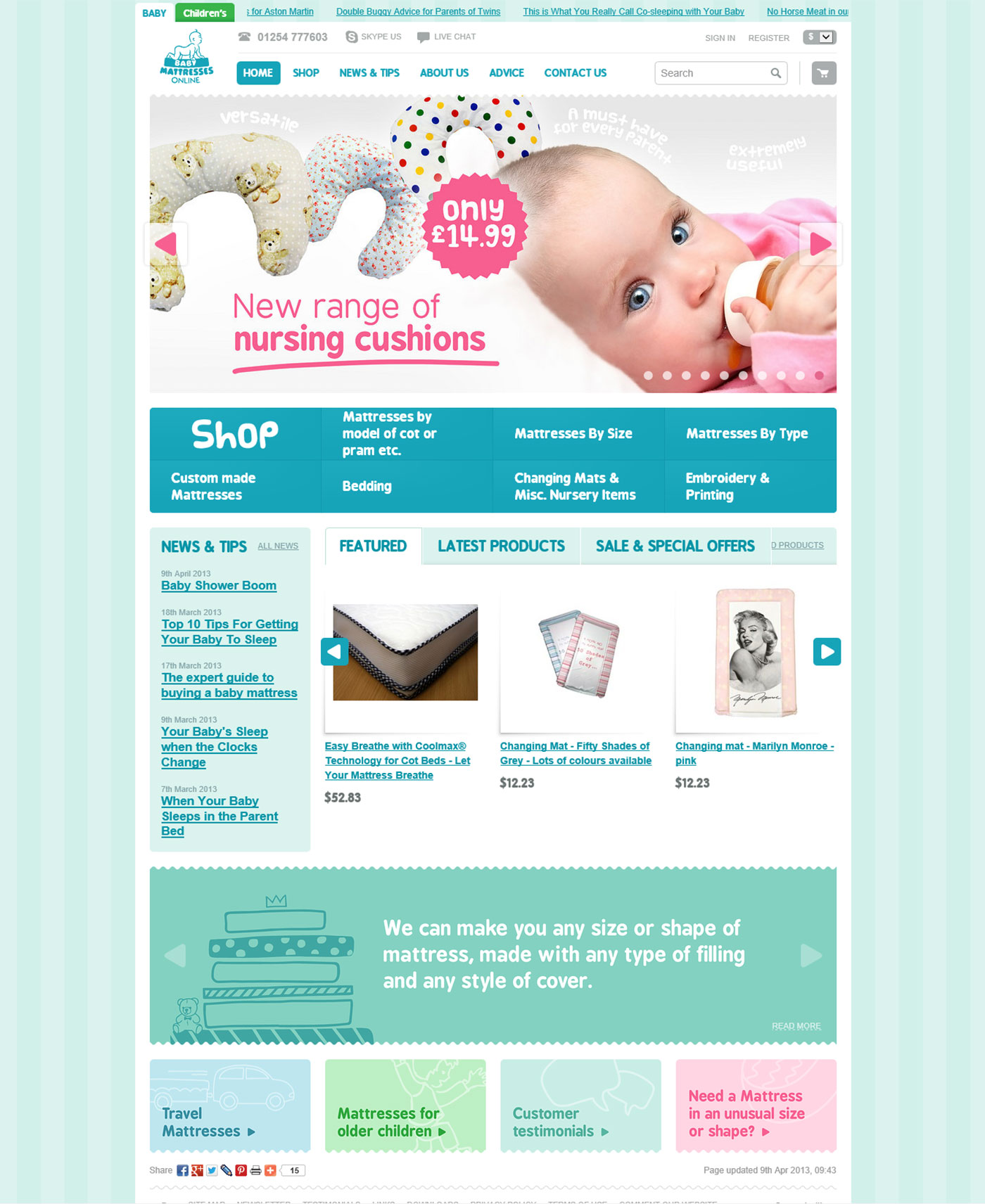 Baby Mattresses Online Home Page