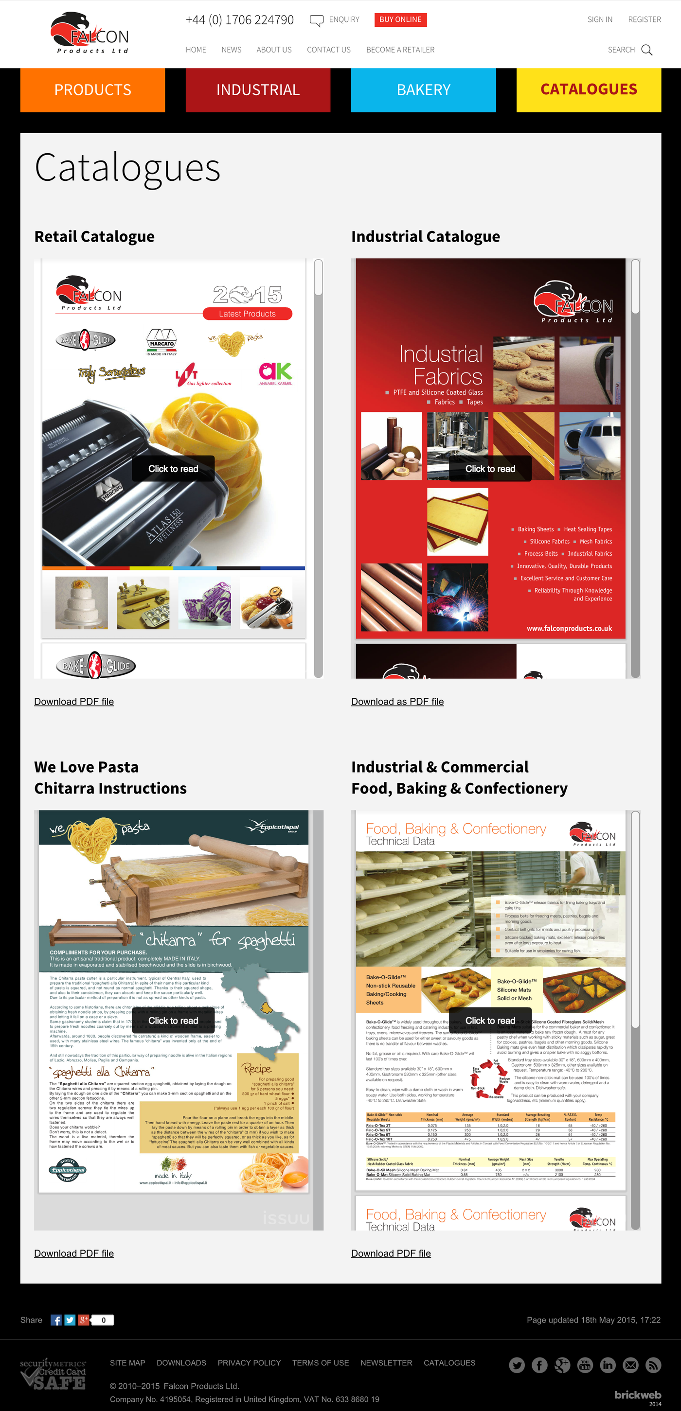 Falcon Products Catalogues