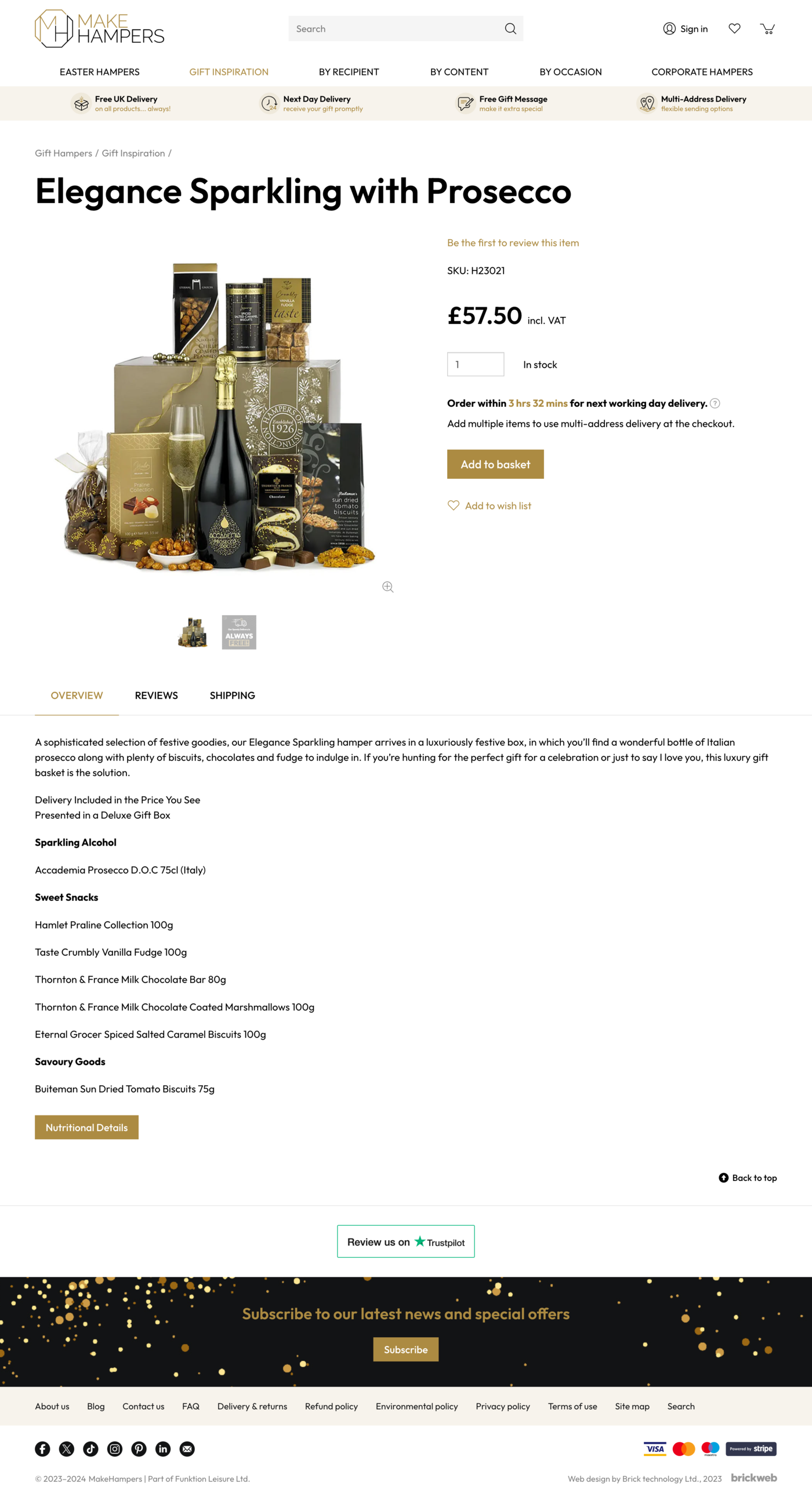 Make Hampers Product page