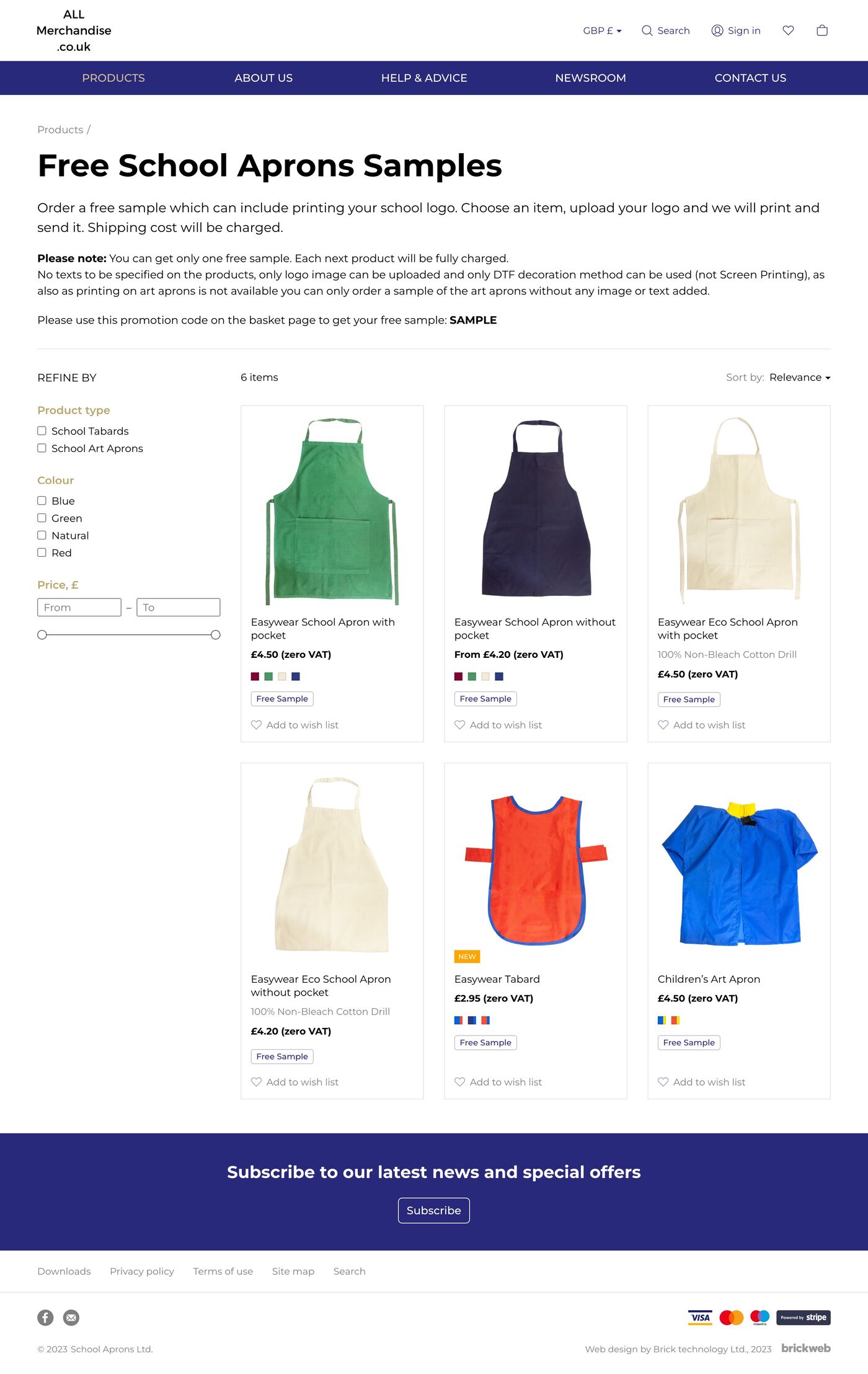 School Aprons Products