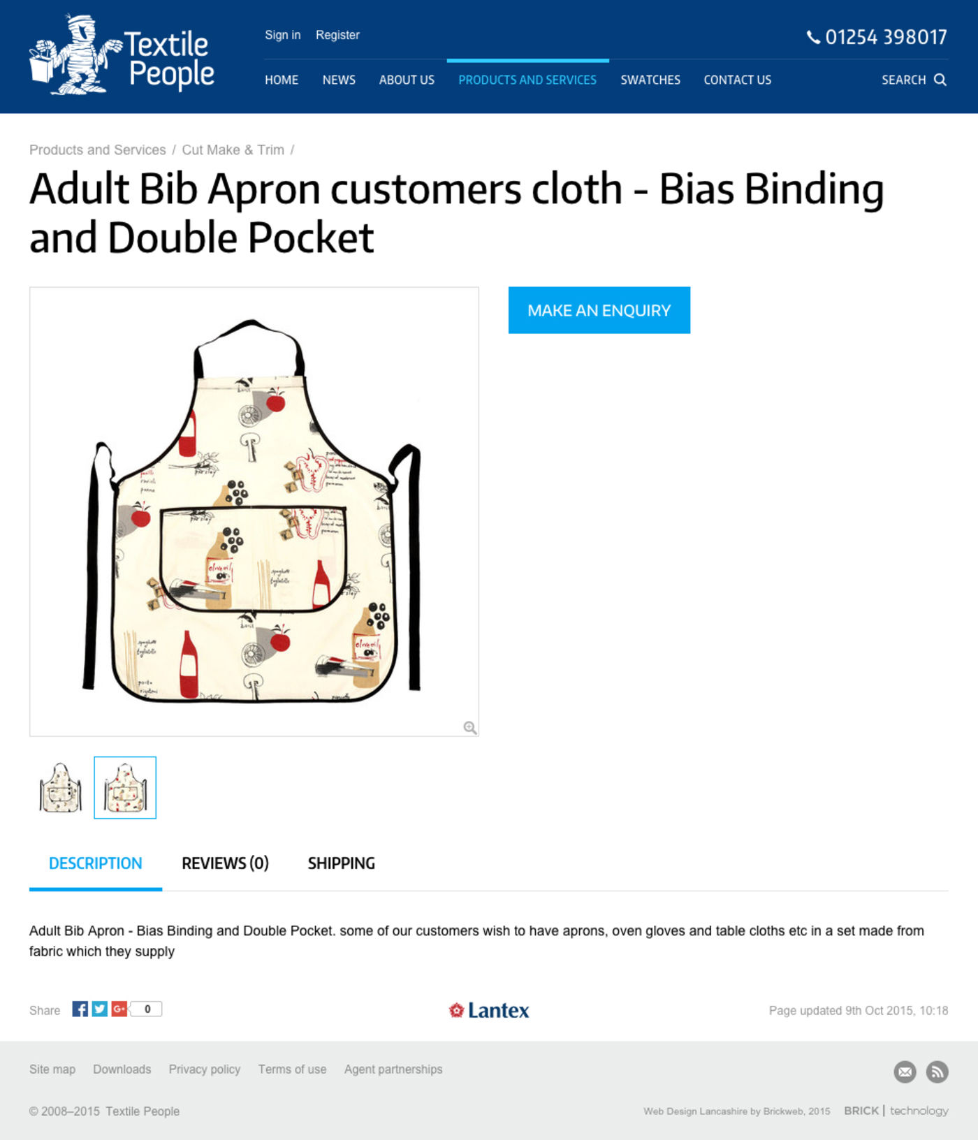 Textile People Product Apron