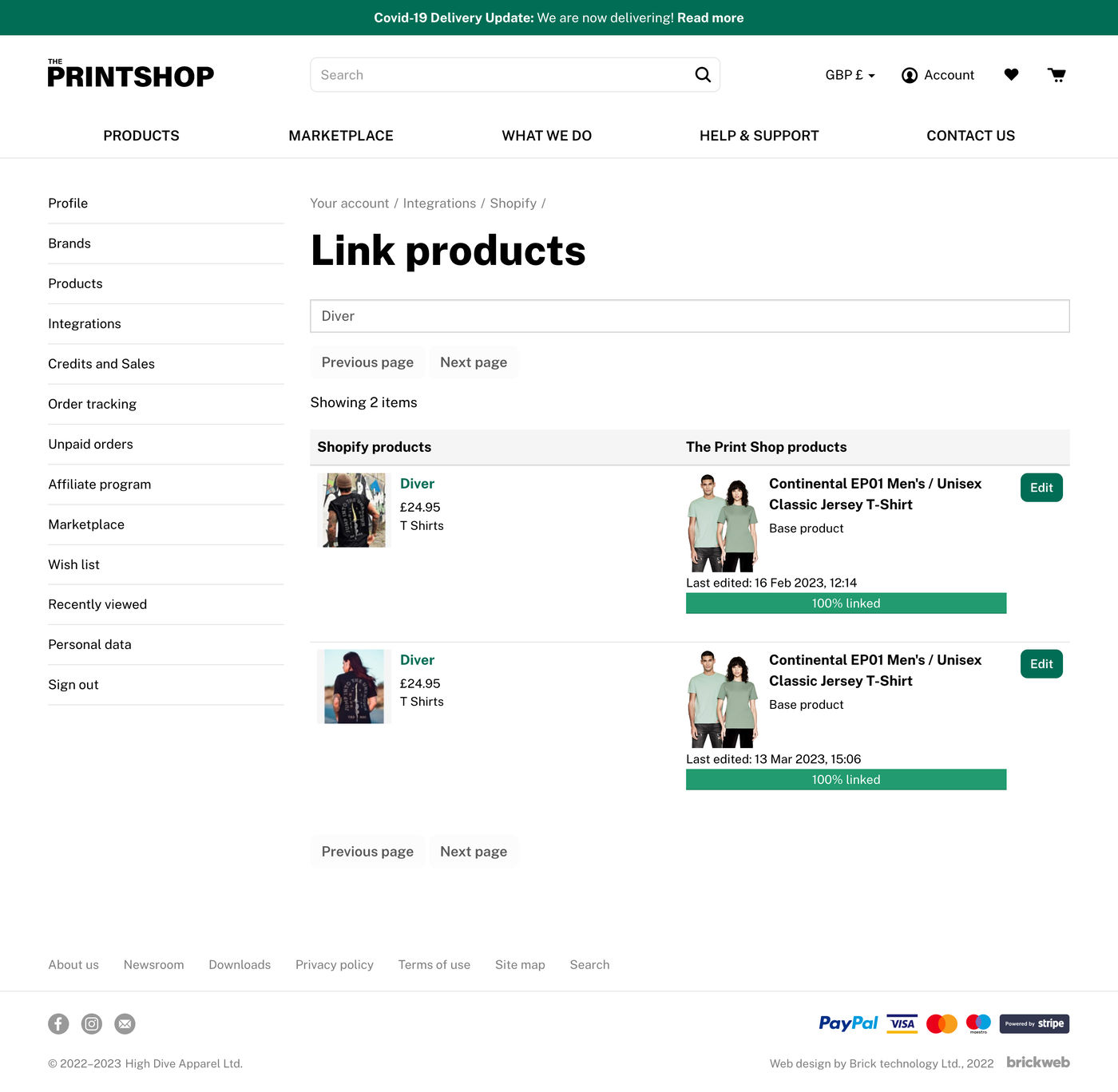The Print Shop Link Products