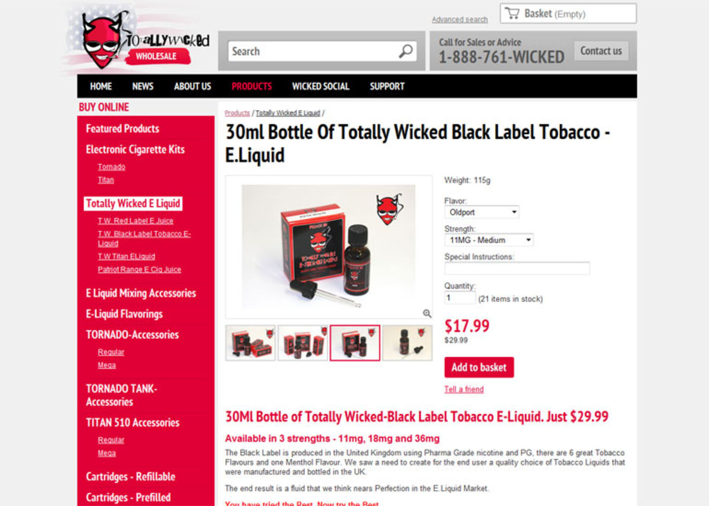 Wholesale - Totally Wicked eLiquid Product page - Totally Wicked ELiquid USA